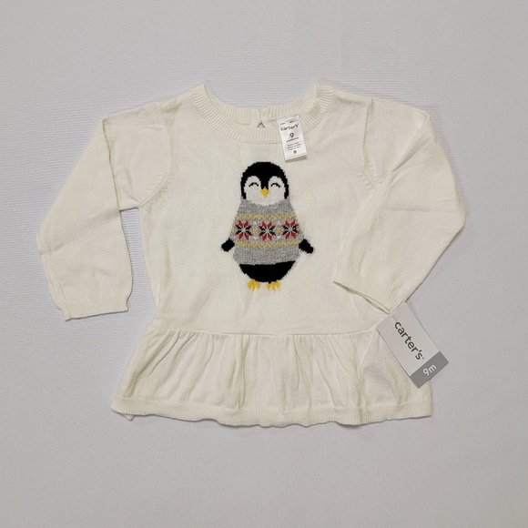 Carter's Penguin Sweater Dress (NEW), Size 9M - Picture 1 of 1